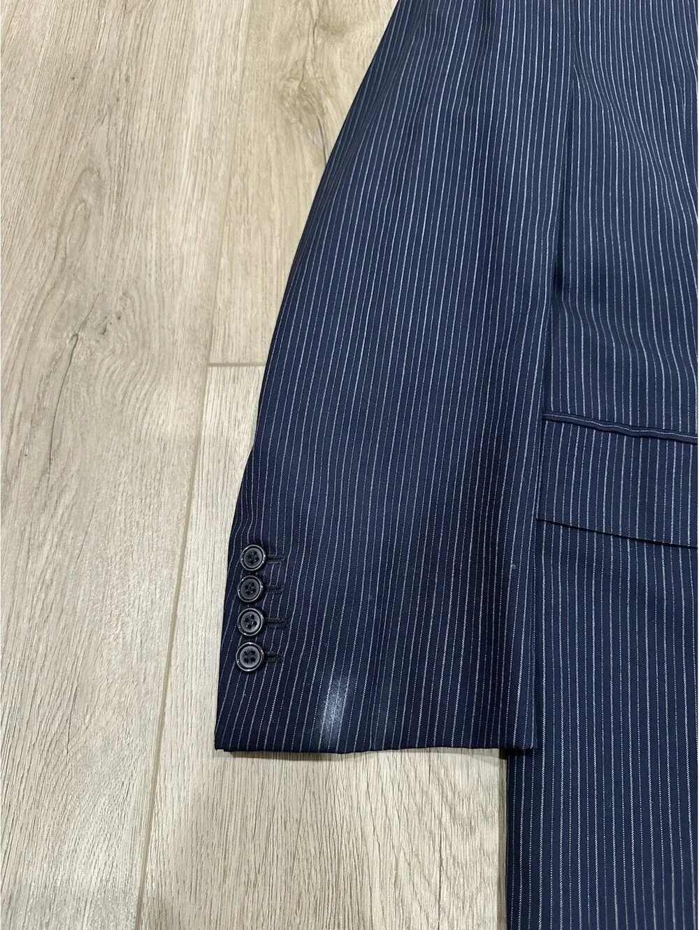 Brioni Striped Navy Blue Nomentano Pure Wool Men’s Sportcoat Size 38